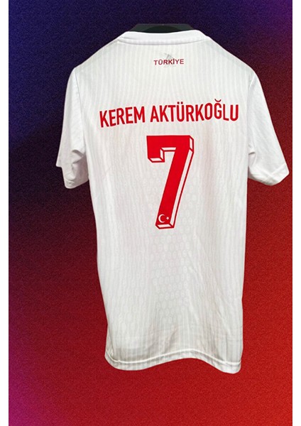 Milli Takım Kerem Aktürkoğlu Forması Beyaz