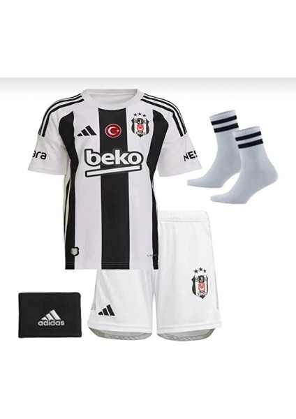 Beşiktâş' 2024/25 Isimsiz Yeni Sezon Iç Saha Parçalı Çocuk Forması 4'lü Set