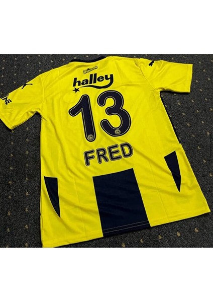 2024/25 Fb/fenerbãhçe Fred Iç Saha Çubuklu Forması Spor T-Shirt