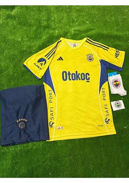 2026/.FENERBÃHÇE Alex De Souza Deplasman Sarı Yeni Sezon Çocuk Forması 4'lü Set fiyatları