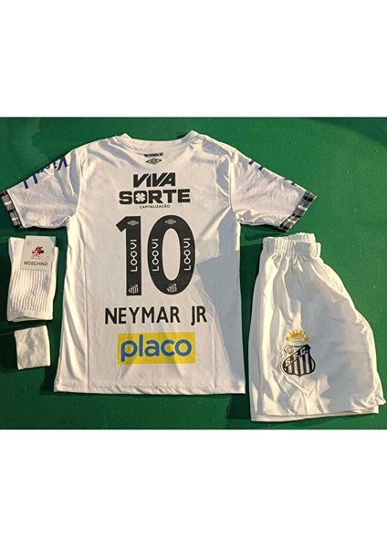 Santos Neymar 2025 Yeni Sezon Çocuk Forması Çorap Bileklik Hediyeli modelleri