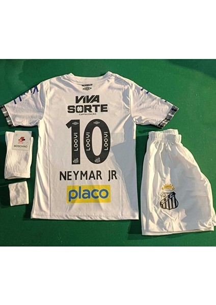 Santos Neymar 2025 Yeni Sezon Çocuk Forması Çorap Bileklik Hediyeli indirimleri