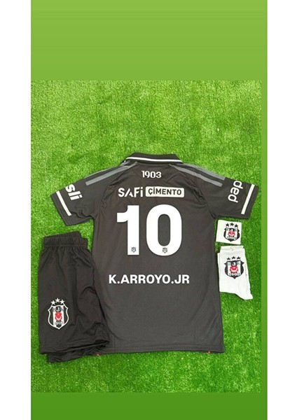 Beşiktâş' 2026 Keny Arroyo Jr. Yeni Sezon Alternatif Yakalı Siyah Çocuk Forması 4'lü Set