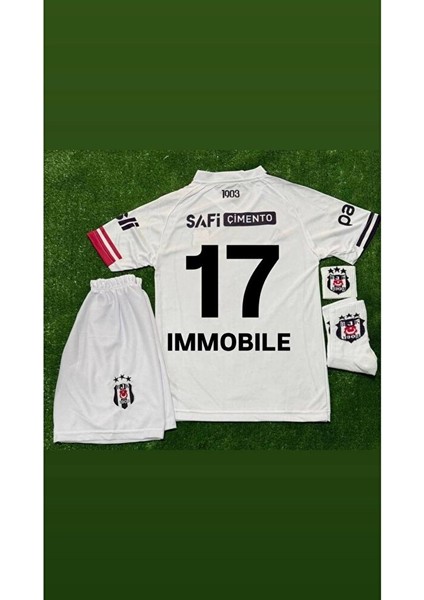 Beşiktâş' 2026 Ciro Immobile. Yeni Sezon Deplasman Beyaz Çocuk Forması 4'lü Set