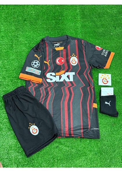 Galatâsarây. 2024/25 Davinson Sanchez Alternatif Siyah Yeni Sezon Çocuk Forması 4'lü Set fiyatları