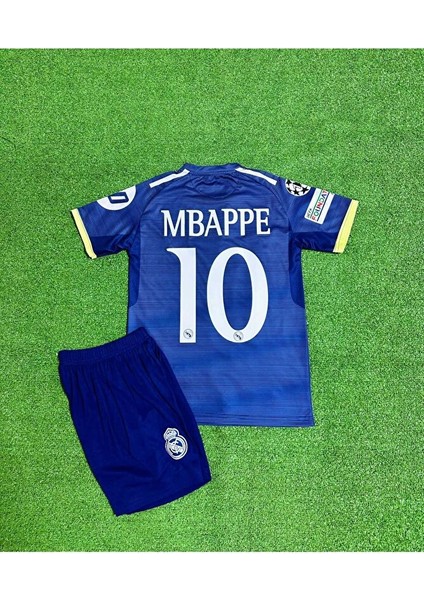 Real Madrid 2025/26 Yeni Sezon Şampiyonlar Ligi Kylian Mbappe Alternatif Çocuk Forması