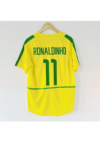 Brezilya Ronaldinho Milli Takımı 2002 Dünya Kupası Isimsiz Nostalji Forması