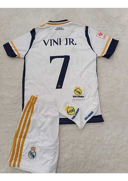 R.e.a.l.m.a.d.r.i.d 2023/2024 Yeni Sezon Vini Jr Çocuk Forması 4'lü Set (Armalı) modelleri