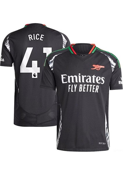 Arsenal 2024/25 Rice Yeni Sezon Deplasman Siyah Yetişkin Forması
