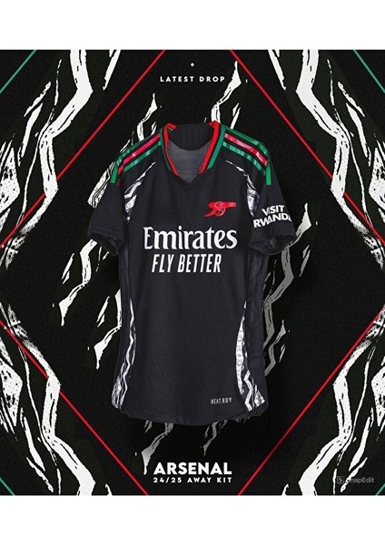 Arsenal 2024/25 Isimsiz Yeni Sezon Deplasman Siyah Yetişkin Forması
