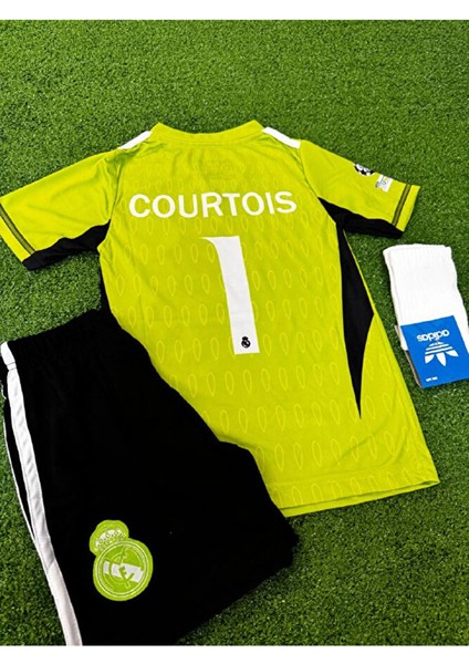 Real Madrid Courtois Özel Konsept Kaleci Çocuk Forması Çorap Bileklik Hediyeli fiyatları