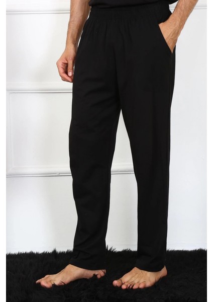 Erkek Pamuk Siyah Tek Alt Pijama modelleri