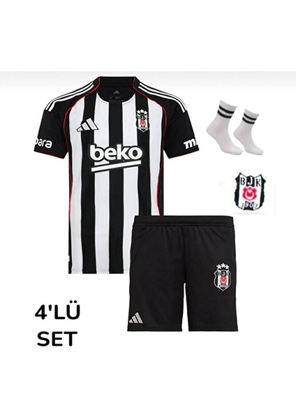 2026 Beşiktâş' Isimsiz Yeni Sezon Iç Saha Parçalı Çocuk Forması 4'lü Set