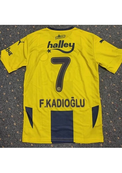 2024/25 Fb/fenerbãhçe Ferdi Kadıoğlu Iç Saha Çubuklu Forması Spor T-Shirt