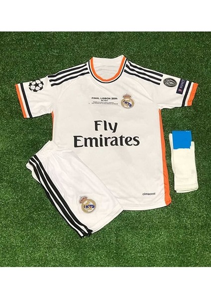 R.e.a.l M.a.d.r.i.d 2014 Lizbon Şampiyonlar Ligi Finali Cristiano Ronaldo Iç Saha Forması 3'lü Set fiyatları