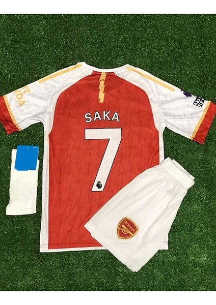 A.r.s.e.n.a.l 2023/24 Yeni Sezon Bukayo Saka Iç Saha Çocuk Forması 3'lü Set