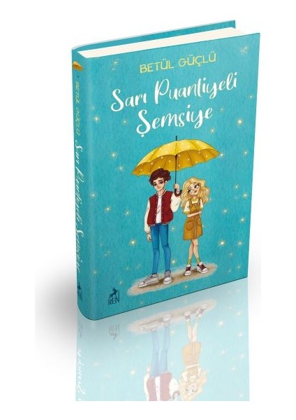 Sarı Puantiyeli Şemsiye -Ciltli
