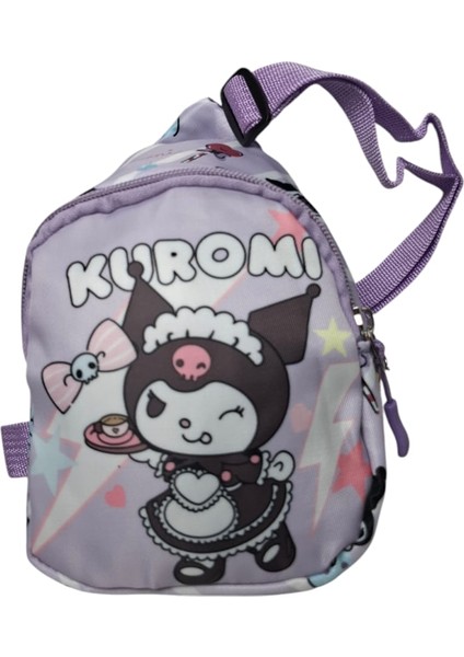 Kız Çocuk Kuromi Model Lila Renk Kuromi Figürlü Sırt Çantası