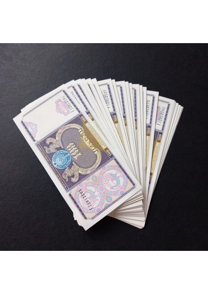 Escoines 3996368F80274C4333 1994 Özbekistan 100 Som Çil 100ADET 1 Deste fiyatları