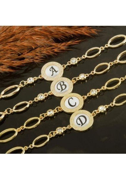 Techmrt Harfli Yeni Sezon Metal Taşlı Bileklik-A fiyatları