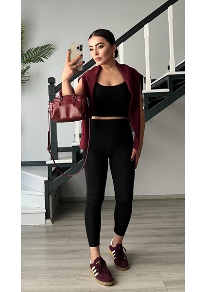 Siyah Orjinal Marka Şardonlu Tayt modelleri