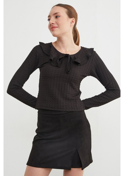 Bebe Yaka Bürümcük Kumaş Bluz fırsatları