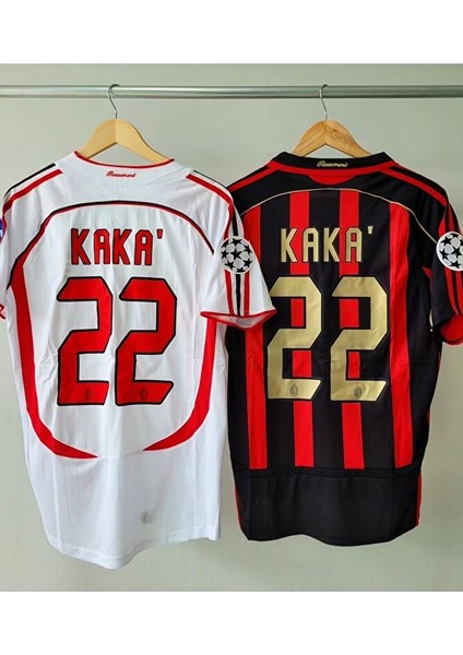 Kaka Efsane Milan Retro Futbol Forması 2li Set Nefes Alabilen Polyester Forma Halısaha Forması