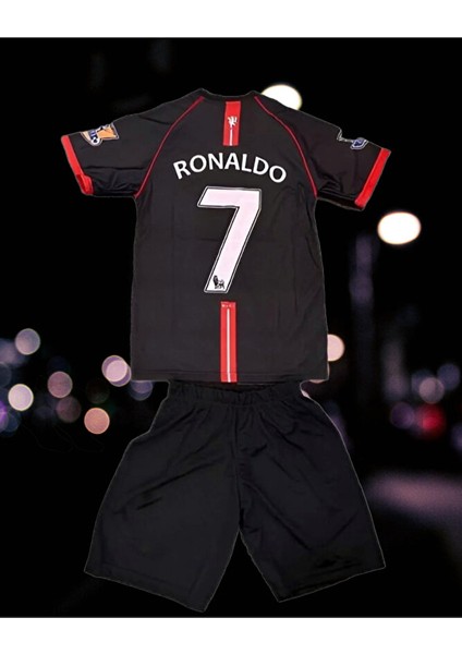 Cr7. Ronaldo. 2008 Efsane Final Maçı Siyah Kısa Kol Çocuk FORMASI45465456 modelleri