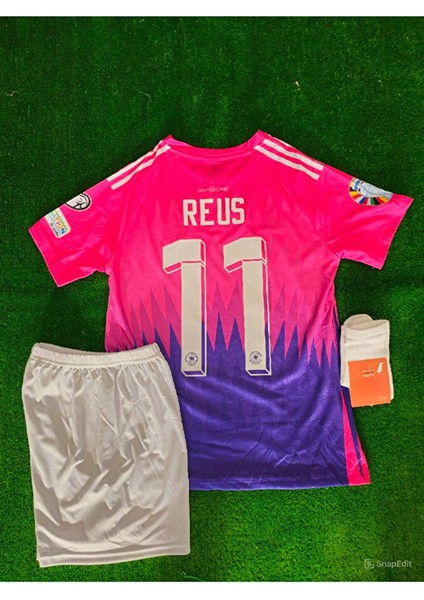 Almanya Milli Takımı Reus Yeni Sezon Deplasman Pembe Çocuk Forması 4lü Set