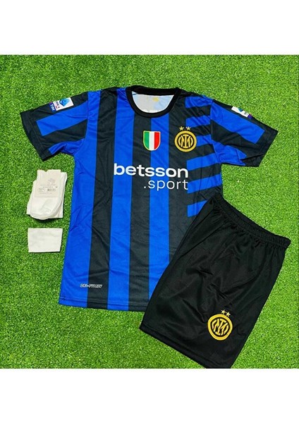 Inter 2024/25 Iç Saha Isimsiz Çocuk Forması 4 Lü Set Forması