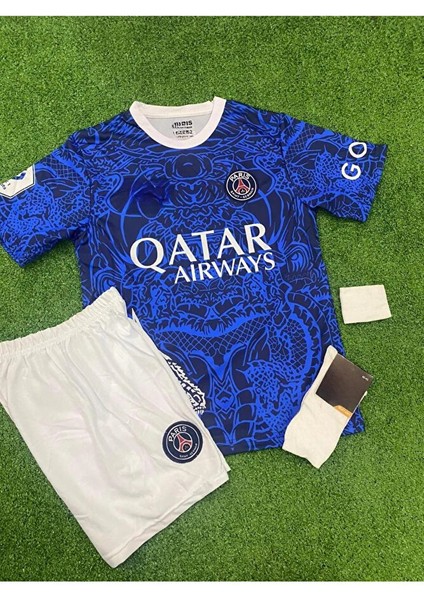 Mbappe Psg 23/24 Yeni Sezon Çocuk Futbol Forması Hava Alabilen Polyester Kumaş Halısaha Forması