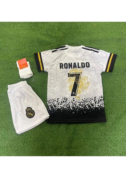 Cristiano Ronaldo Madrid Ejder Desenli Özel Tasarım Forması Özel Futbol Forması Kumaşı