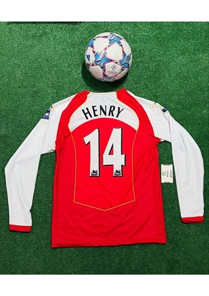 Thierry Henry 2004-05 Nostalji Sezon Arsenal Uzun Kollu Iç Saha Retro Forması