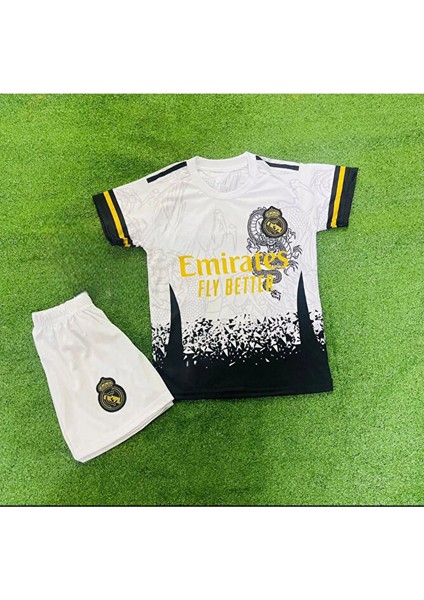 Cristiano Ronaldo Madrid Çocuk Futbol Forması Özel Tasarım Ejderha Özel Futbol Forması Kumaşı fiyatları