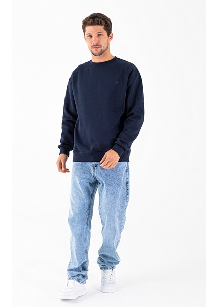 Erkek Bisiklet Yaka Jb Nakışlı 3ip Sweatshirt Lacivert - 5405 fiyatları