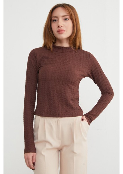 Dik Yaka Bürümcük Kumaş Bluz fiyatları