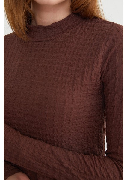 Dik Yaka Bürümcük Kumaş Bluz indirimleri