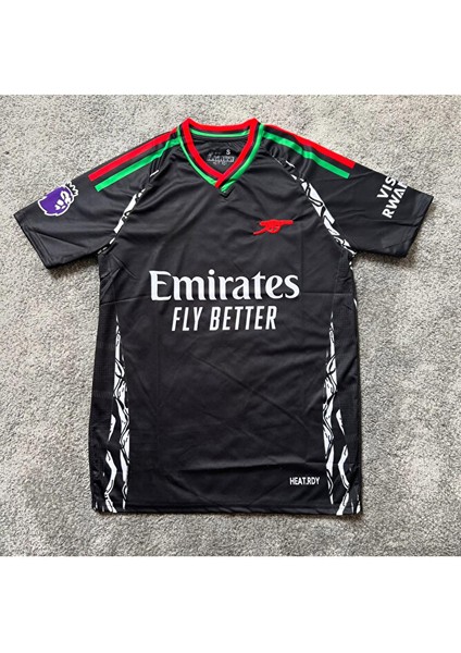 Arsenal 24/25 Yeni Sezon Futbol Forması Black Özel Forma Kumaşı