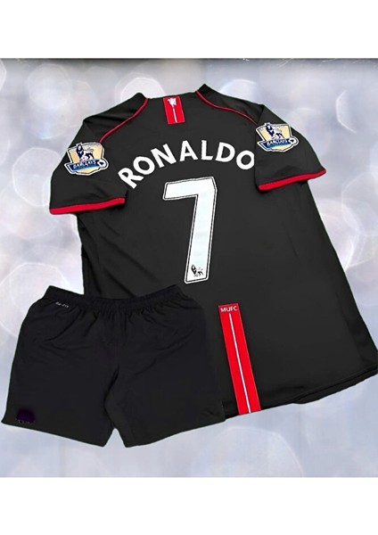 Cr7. Ronaldo. 2008 Efsane Final Maçı Siyah Kısa Kol Çocuk FORMASI454