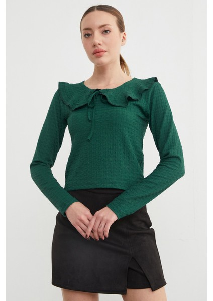 Bebe Yaka Bürümcük Kumaş Bluz modelleri