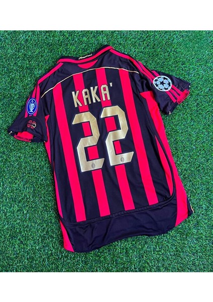 Efsane Milan Kaka 22 Retro Siyah Futbol Forması Hava Alabilen Özel Forma Kumaşı