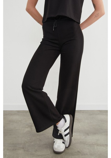 3 Iplik Beli Bağlamalı Palazzo Eşofman Altı fırsatları