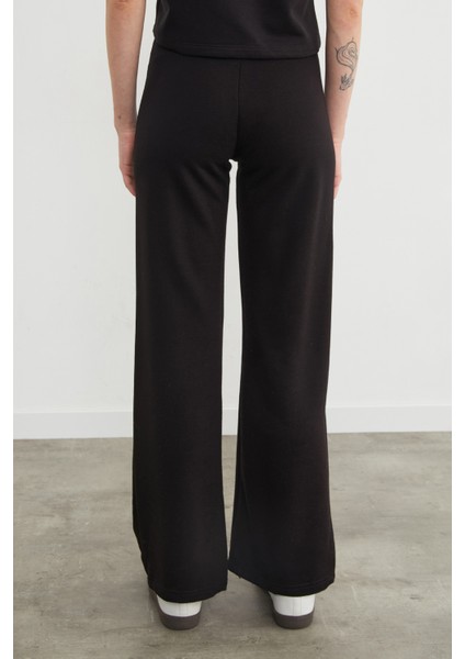 3 Iplik Beli Bağlamalı Palazzo Eşofman Altı