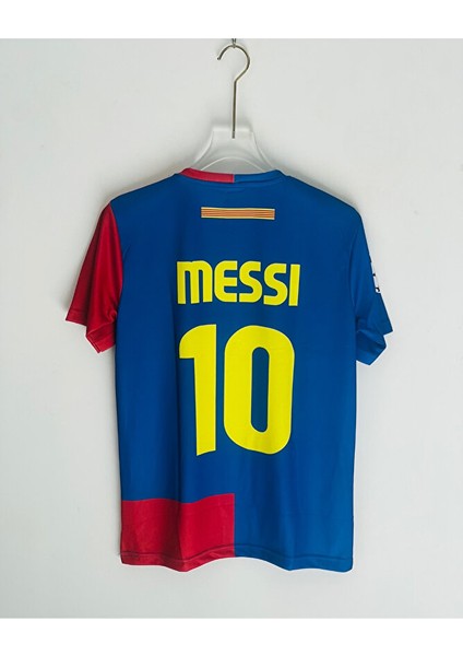 L.messi Retro Barcelona Futbol Forması, Özel Tasarım Nefes Alan Polyester Halısaha Forması