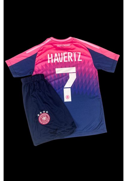 Almanya Milli Takımı Havertz Yeni Sezon Deplasman Pembe Çocuk Forması 4lü Set