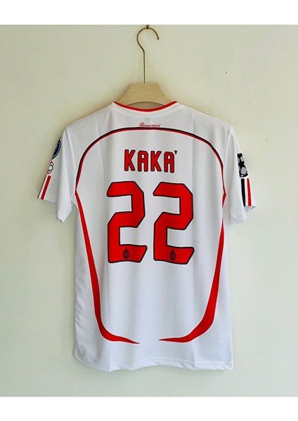 A.c Milan Kaka Leite Retro Beyaz Futbol Forması Özel Forma Kumaşı