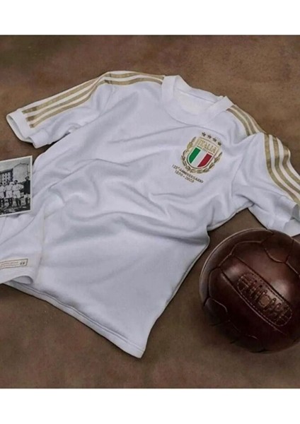 Italya Imobille 125 Yıl. Özel Beyaz Beyaz Retro Forması fırsatları