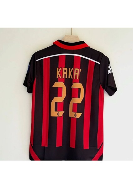 Kaka 22 Efsane Milan Retro Futbol Forması Kısa Kol Nefes Alabilen Terletmez Forma