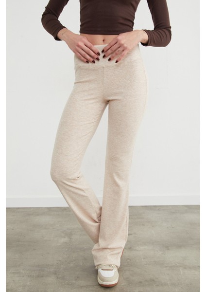 Beli Lastikli Yüksek Bel Flare Pantolon fırsatları