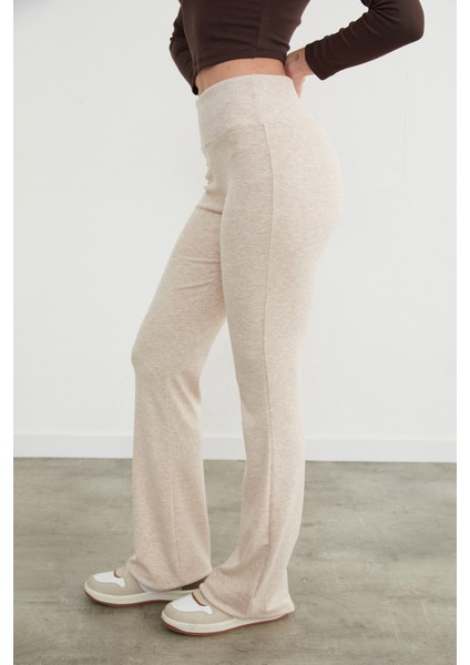 Beli Lastikli Yüksek Bel Flare Pantolon indirimleri